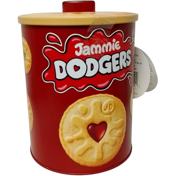 Jammie Dodgers イギリス　缶 ハートジャム　ビスケット Biscuits Tin Gift Set - Jammie Dodger Biscuit Barrel – Shortcake